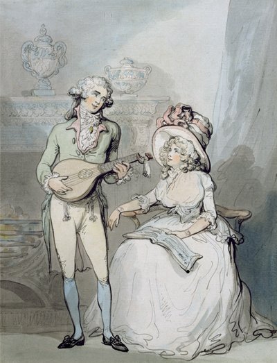 Het duet door Thomas Rowlandson